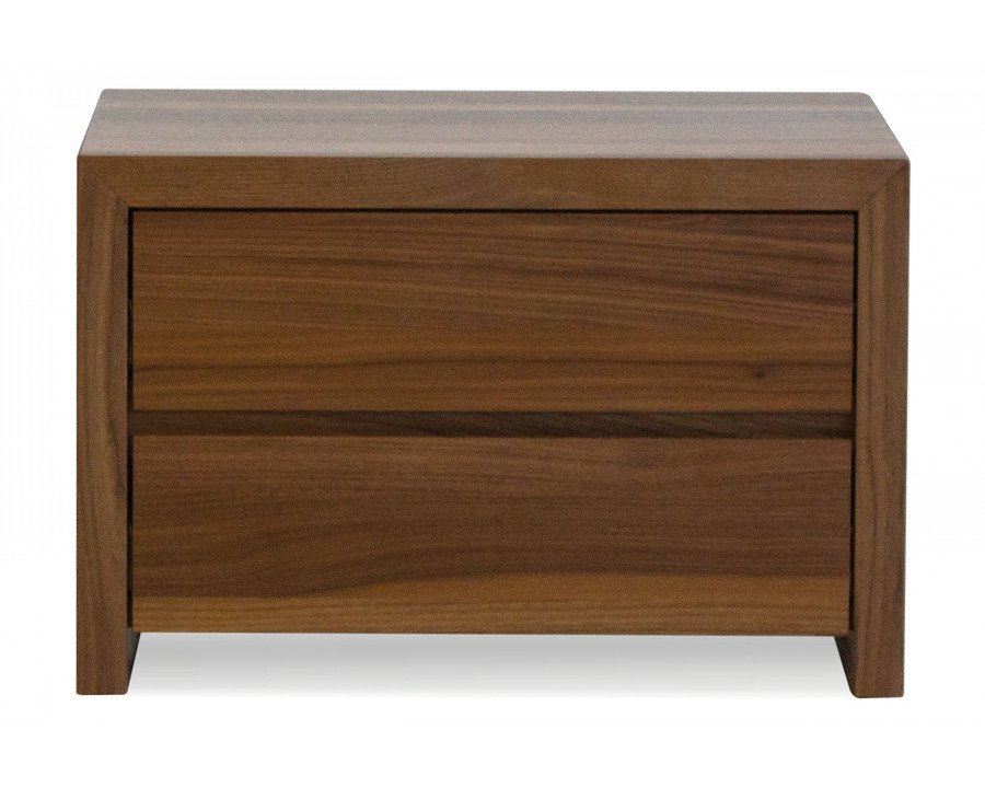 Mobital Blanche Night Table with 2 Drawers - Natural Walnut