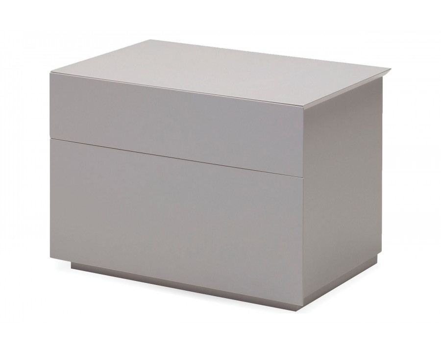 Mobital Vex Night Table with 2 Drawers - Matte Stone, Wood