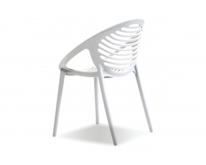 Mobital™ Gravely Rolled / Round Arms Armchair - White