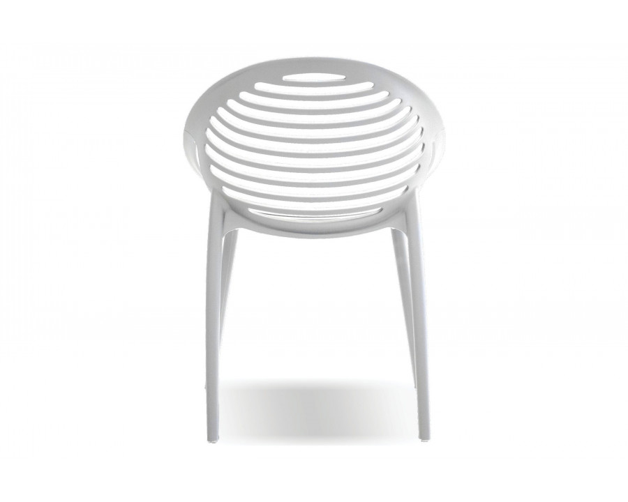 Mobital Gravely Rolled / Round Arms Armchair - White