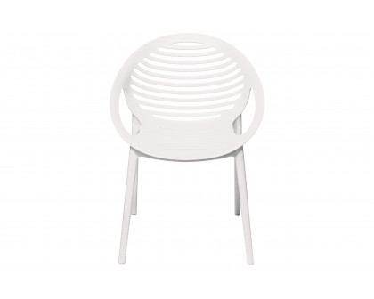 Mobital™ Gravely Rolled / Round Arms Armchair - White