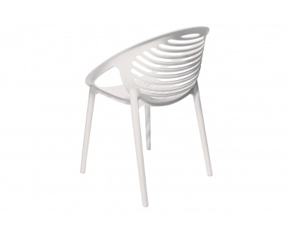 Mobital™ Gravely Rolled / Round Arms Armchair - White