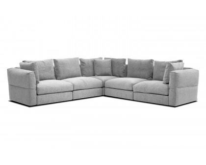 Mobital - Armstrong Sectional Extension Chair in Clamshell Herring, Fabric