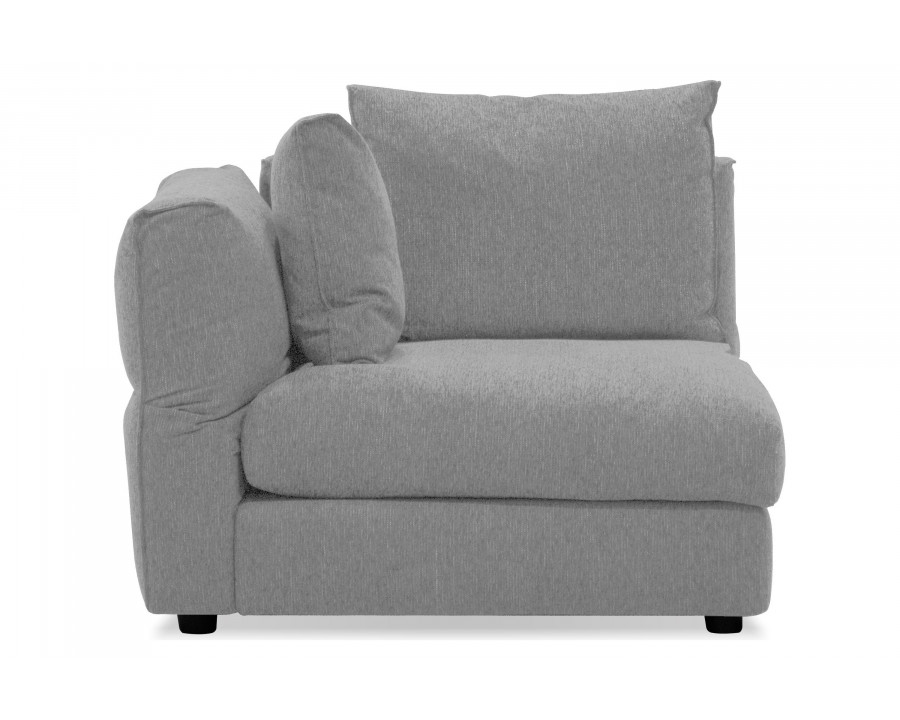 Mobital - Armstrong Left Facing Chair 1 Arm of Sectional in Clamshell Herring, Fabric