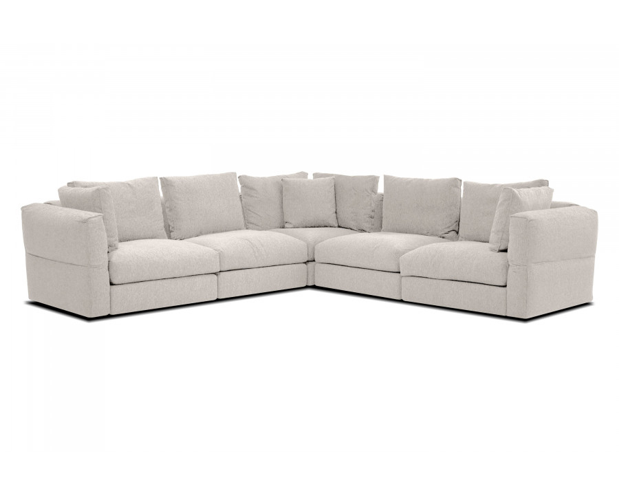 Mobital Armstrong Modular L-Shaped Corner Sectional - Ivory, Fabric