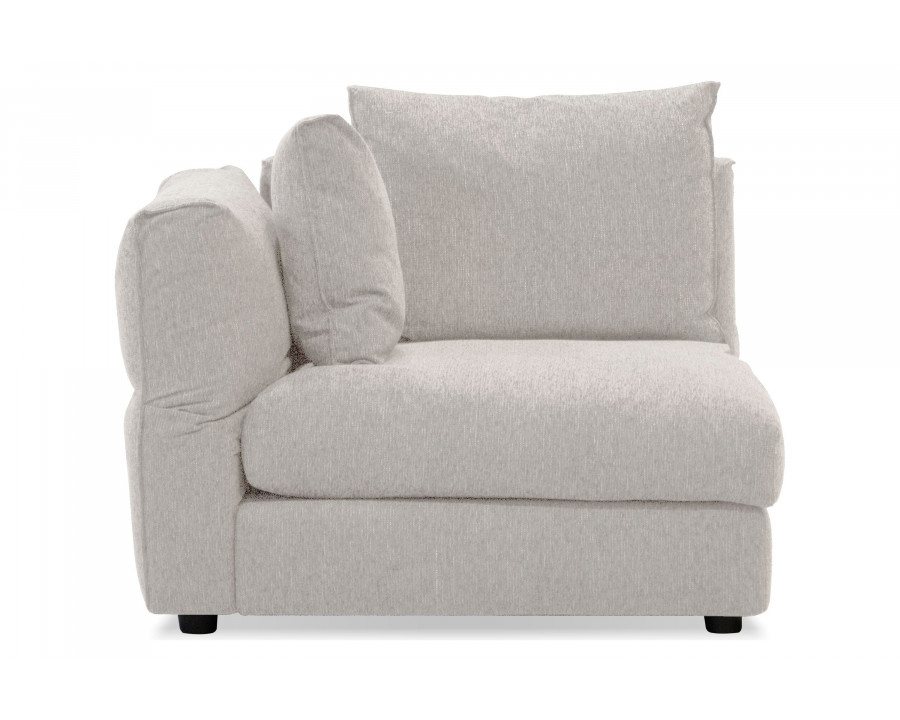 Mobital - Armstrong Left Facing Chair 1 Arm of Sectional in Ivory, Fabric