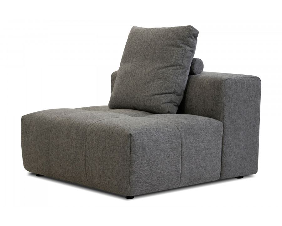 Mobital - Mallow Sectional Extension Chair in Grey Chenille, Fabric