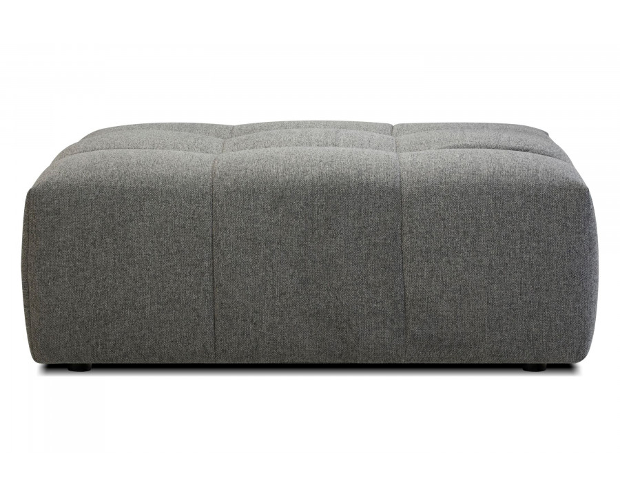 Mobital - Mallow Ottoman of Sectional in Grey Chenille, Fabric