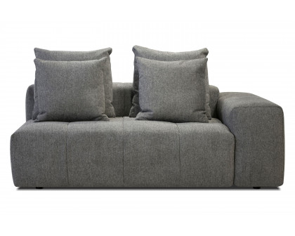 Mobital - Mallow Right Facing 2-Seater of Sectional in Grey Chenille, Fabric