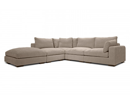 Mobital - Onza Left Facing Chair 1 Arm of Sectional in Oyster, Fabric