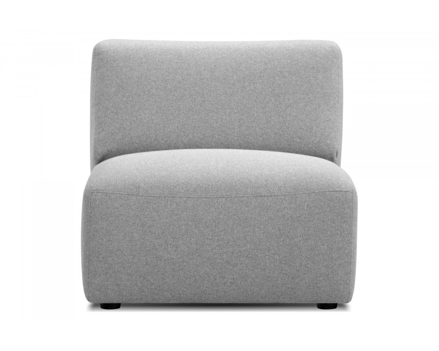 Mobital - Scoop Sectional Extension Chair in Heather Gray, Fabric