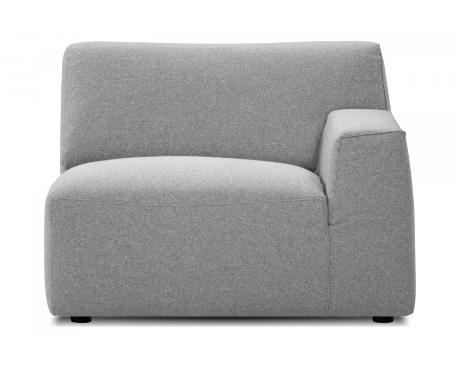 Mobital - Scoop Right Facing Chair 1 Arm of Sectional in Heather Gray, Fabric