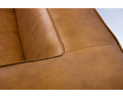 Mobital - Brixton Stationary Sofa in Whiskey, Leather