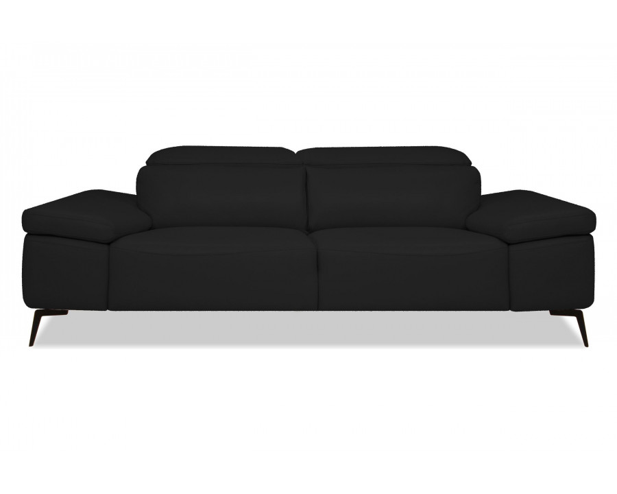 Mobital Camello Stationary Sofa - Black, Leather