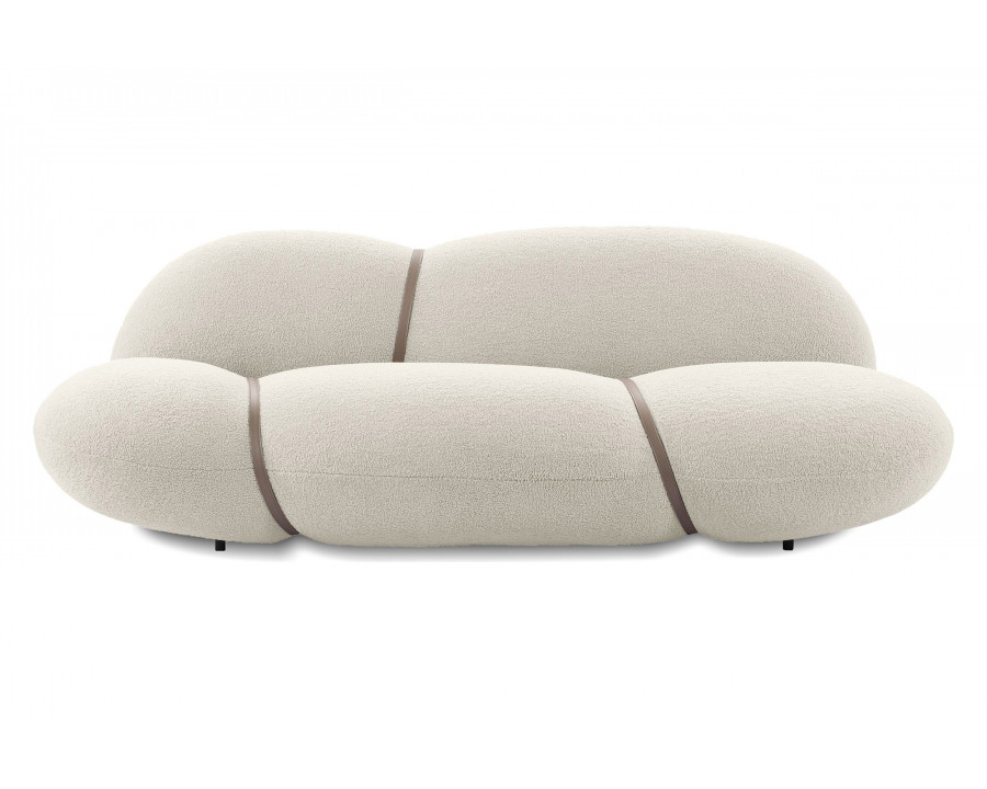 Mobital - Cumulus Stationary Sofa in Cream Boucle, Fabric