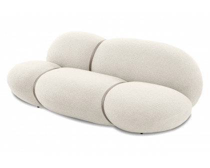 Mobital - Cumulus Stationary Sofa in Cream Boucle, Fabric