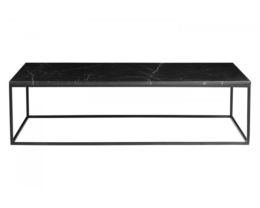 Mobital - Onix Rectangle Coffee Table in Black Marquina Marble