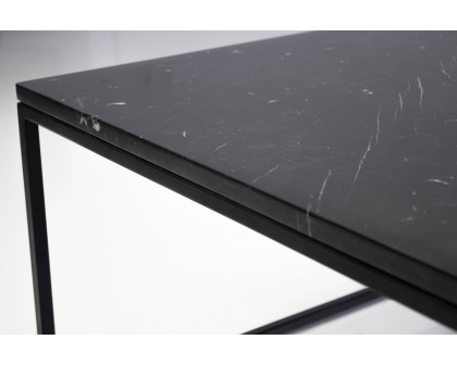 Mobital - Onix Square Coffee Table in Black Marquina Marble