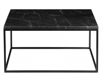 Mobital - Onix Square Coffee Table in Black Marquina Marble