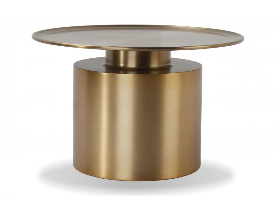 Mobital Rook Round Coffee Table - Brass Antique