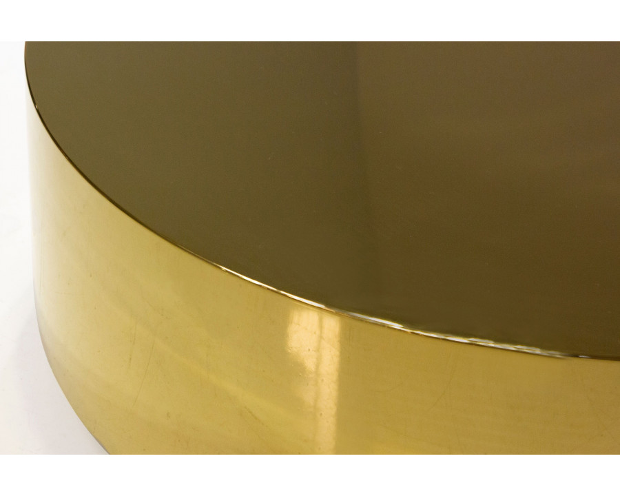 Mobital Sphere Round Coffee Table - Polished Gold, Steel