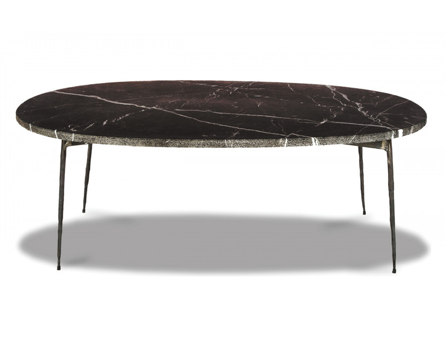 Mobital Tuk Tuk Oval Large Coffee Table - Black Marquina Marble