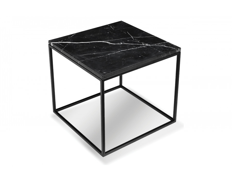 Mobital Onix Square End Table - Black Marquina Marble