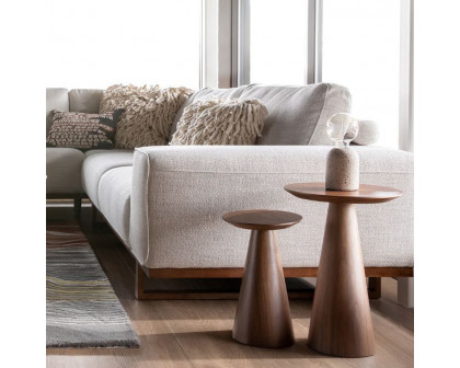 Mobital Tower Tall  End Table - Natural Walnut