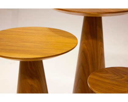 Mobital Tower Low End Table - Natural Walnut