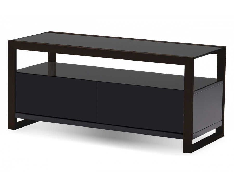 Mobital Brando 39" Media Unit - Powder Coated Black, Steel/Glass