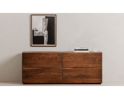 Moe's - Watson Contemporary 4 Drawers Dresser in Brown