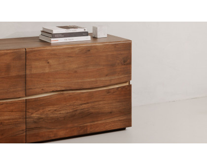 Moe's - Watson Contemporary 4 Drawers Dresser in Brown