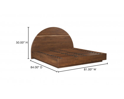 Moe's Watson Contemporary King Size Bed - Brown