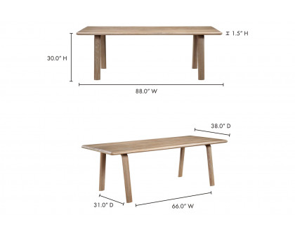 Moe's Malibu Rectangular Dining Table - Natural