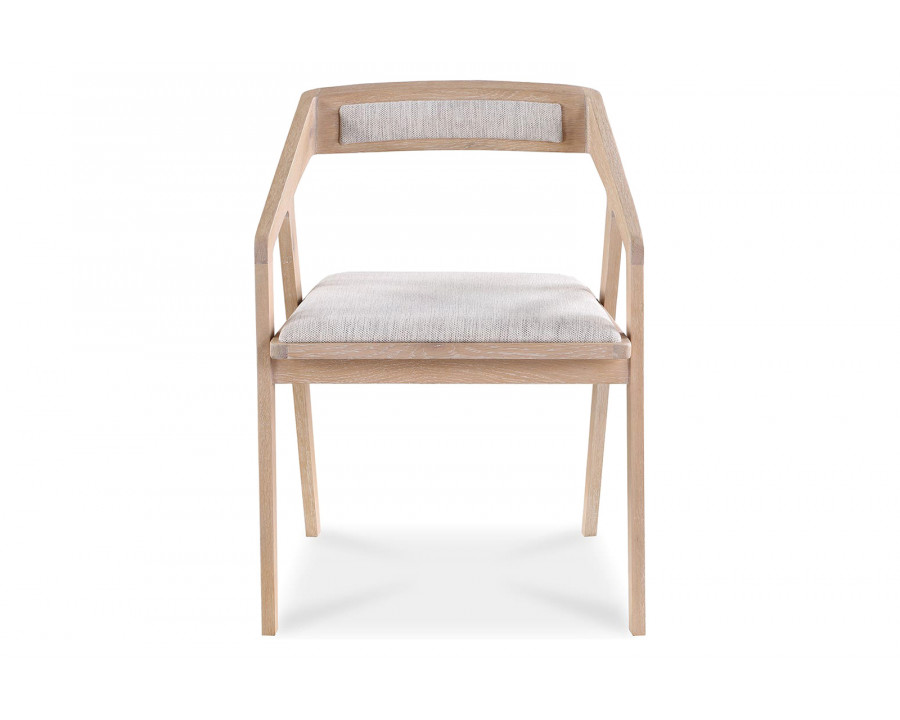 Moe's Padma Oak Arm Chair - Gray