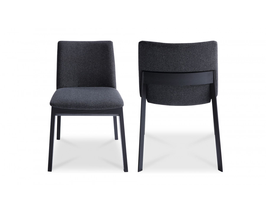 Moe's Deco Mid-Century Modern Dining Chair Set of 2 - Charcoal Gray