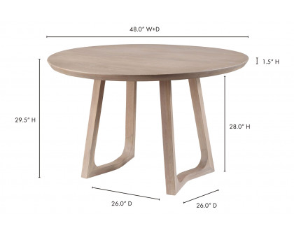 Moe's™ Silas Round Dining Table - White