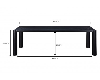 Moe's Post Dining Table - Black, Large