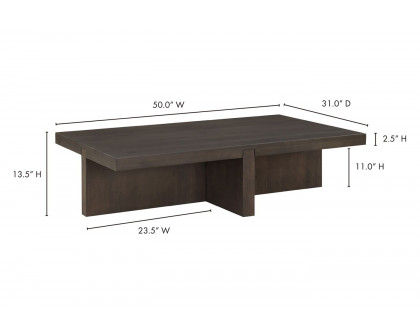 Moe's Folke Rectangular Coffee Table - Dark Brown