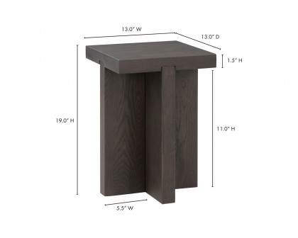 Moe's Folke Side Table - Dark Brown