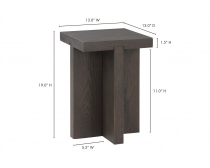 Moe's Folke Side Table - Dark Brown