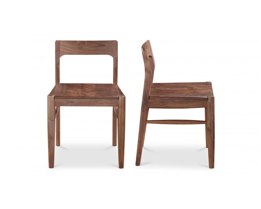 Moe's Owing Mid-Century Modern Dining Chair Set of 2 - Walnut