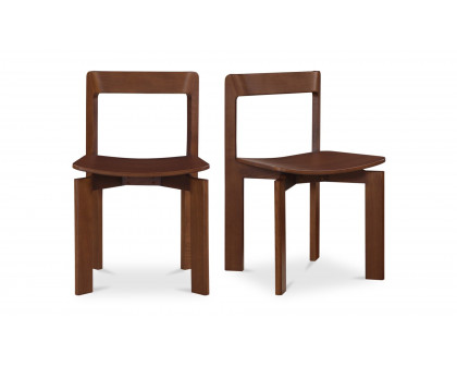 Moe's - Daifuku Modern Dining Chair Set of 2 in Walnut Stained Ash