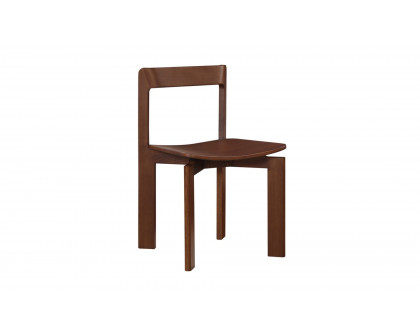 Moe's - Daifuku Modern Dining Chair Set of 2 in Walnut Stained Ash