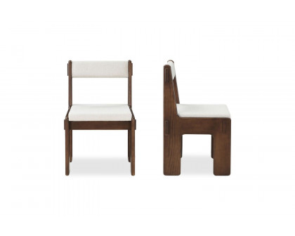 Moe's - Ashby Modern Dining Chair Set of 2 in Walnut Stained Ash