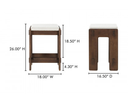 Moe's - Ashby Modern Counter Stool in Walnut Stained Ash