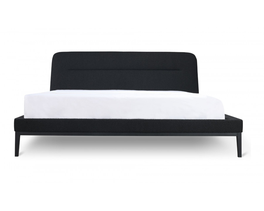 Moe's - Nyx Modern Upholstered Platform Bed in Carbon