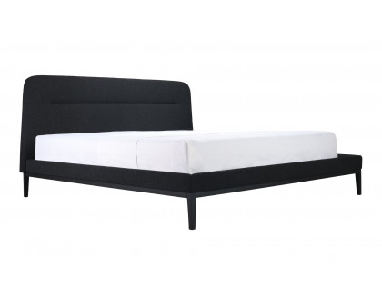 Moe's - Nyx Modern Upholstered Platform Bed in Carbon