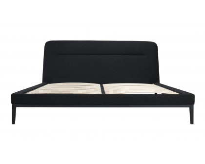 Moe's - Nyx Modern Upholstered Platform Bed in Carbon