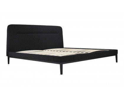 Moe's - Nyx Modern Upholstered Platform Bed in Carbon